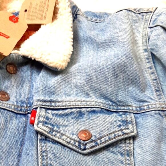 Levi‎  PreWashed Denim  Fleece Lined Jean Jacket XL  New - Picture 5 of 13
